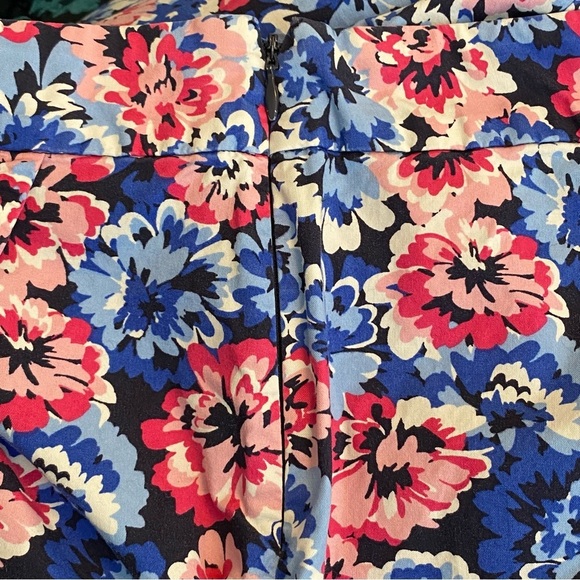Talbots Blue and Pink Floral Wrap Front Skort - Picture 11 of 14